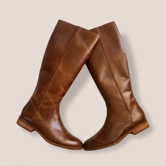 Frye Jolie Whip Cognac Leather Knee High Tall Boot - Picture 6 of 11